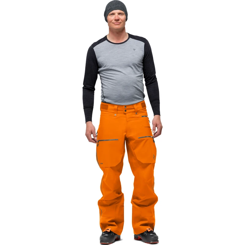 Norrona Pantalon Coquille Lofoten Gore-Tex Pro Orange Popsicle 3 Norrona Pantalon Coquille Lofoten Gore-Tex Pro Orange Popsicle - Image 3